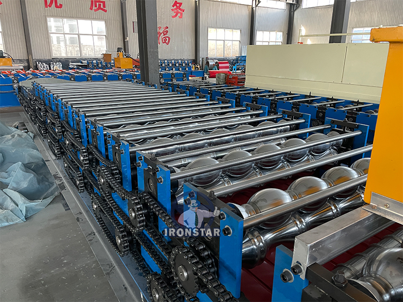 Cladding and 828 glazed tile double layer roll forming machine 5
