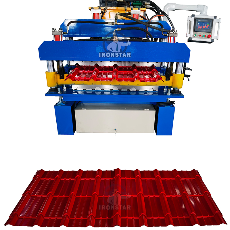 840 trapezoidal and 840 glazed tile double layer roll forming machine 1