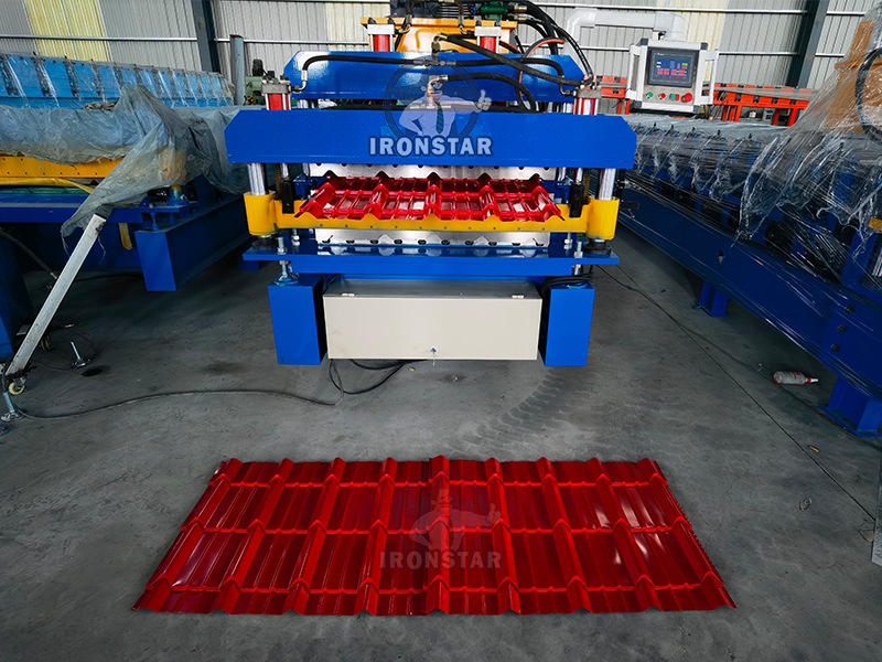 840 trapezoidal and 840 glazed tile double layer roll forming machine 2