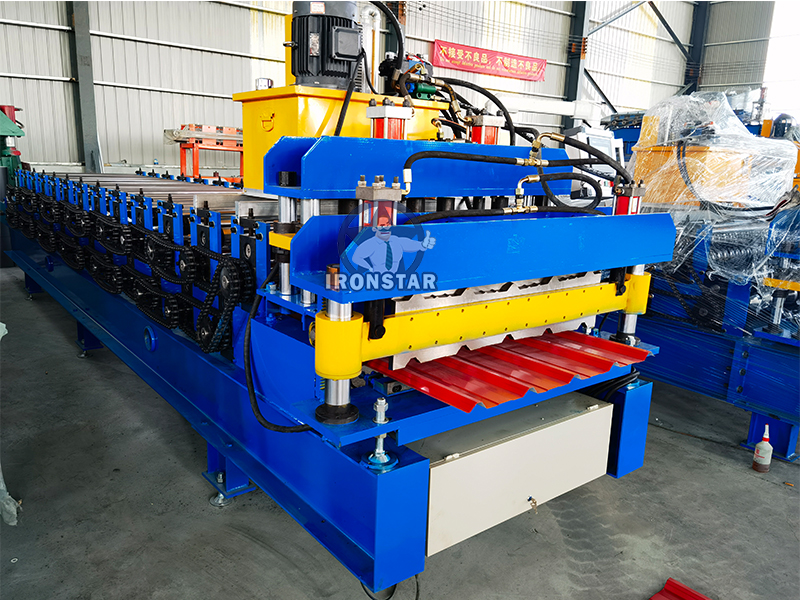 840 trapezoidal and 840 glazed tile double layer roll forming machine 3