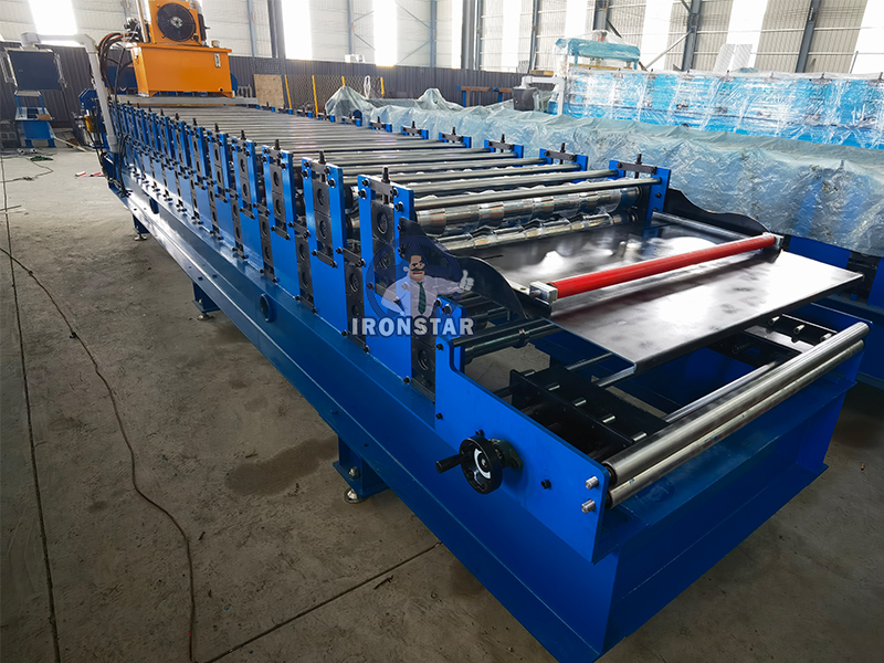 840 trapezoidal and 840 glazed tile double layer roll forming machine 6