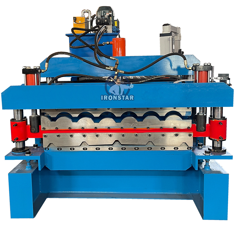 5 rib trapezoidal and 6 rib bamboo tile double layer roll forming machine1 1