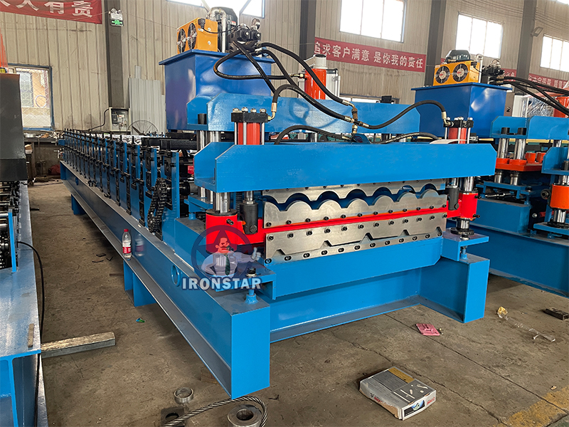 5 rib trapezoidal and 6 rib bamboo tile double layer roll forming machine1 3