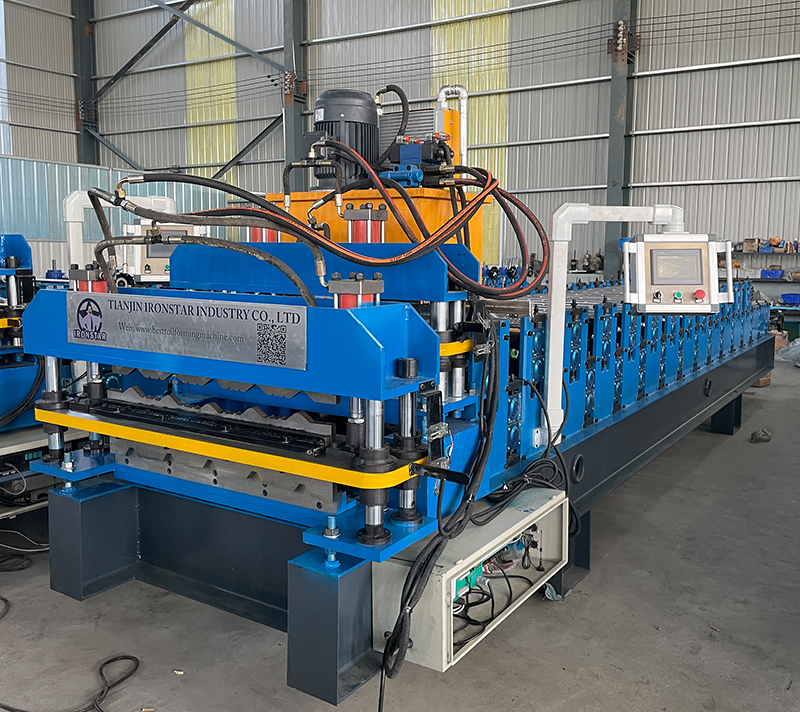 840 and 1000 glazed tile double layer roll forming machine for Africa 4