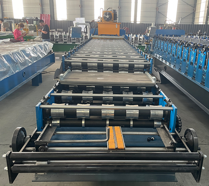 840 and 1000 glazed tile double layer roll forming machine for Africa 6