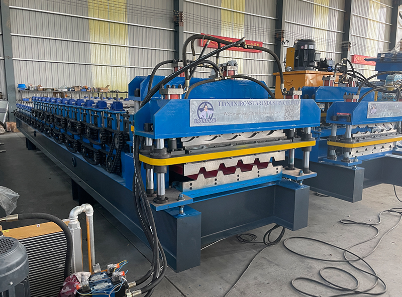 IBR and 828 glazed tile double layer roll forming machine for Africa 4