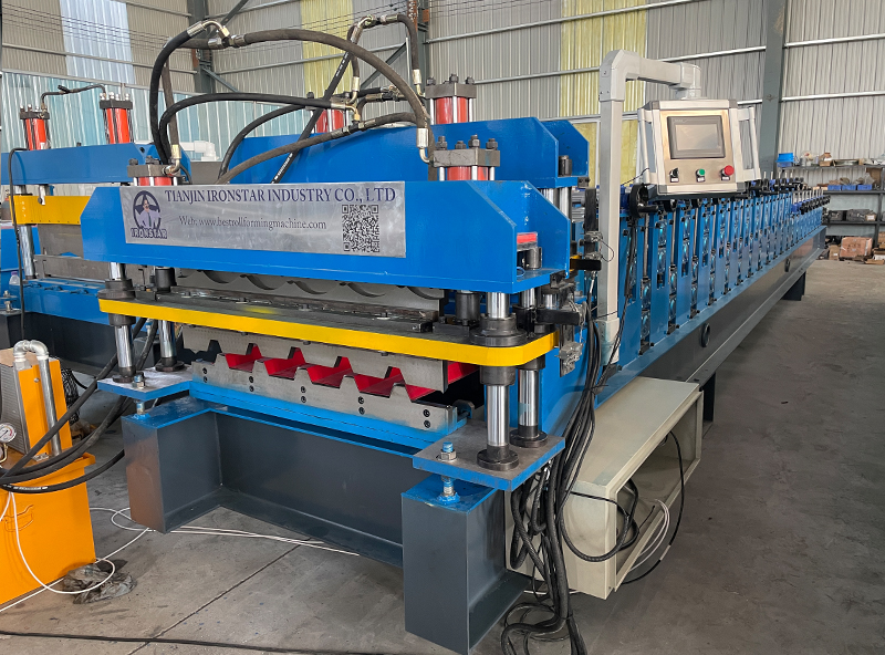 IBR and 828 glazed tile double layer roll forming machine for Africa 5