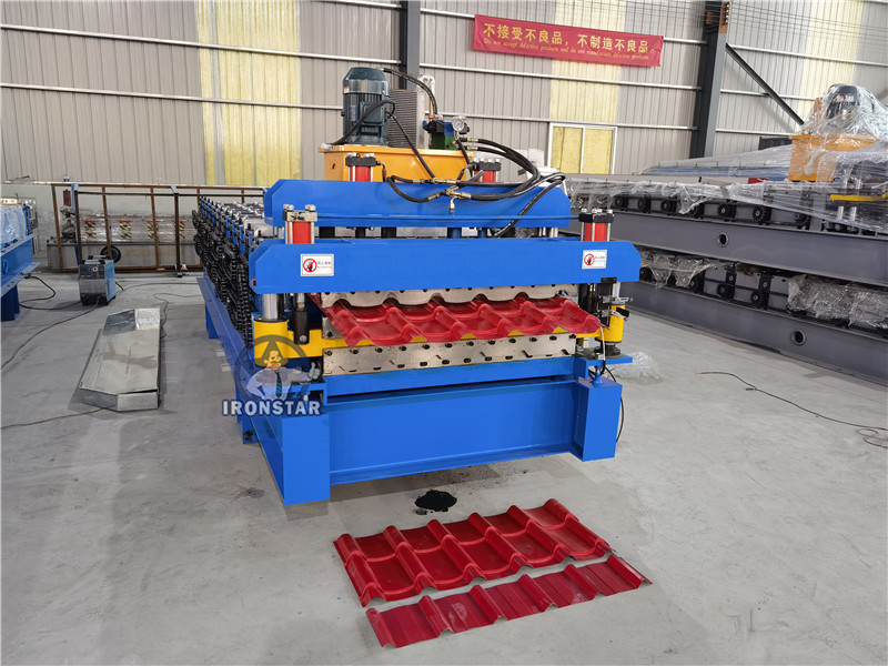 6 rib trapezoidal and 6 rib bamboo tile double layer roll forming machine 2