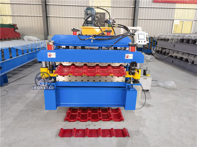 6 rib trapezoidal and 6 rib bamboo tile double layer roll forming machine 3