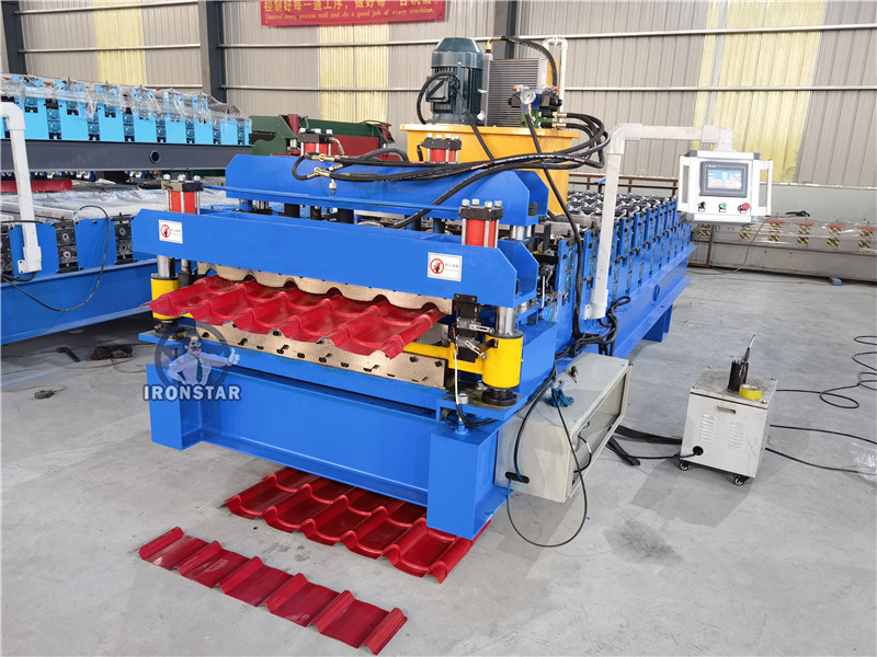 6 rib trapezoidal and 6 rib bamboo tile double layer roll forming machine 4