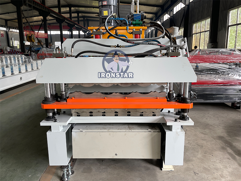 836 corrugated and 828 glazed tile double layer roll forming machine 2