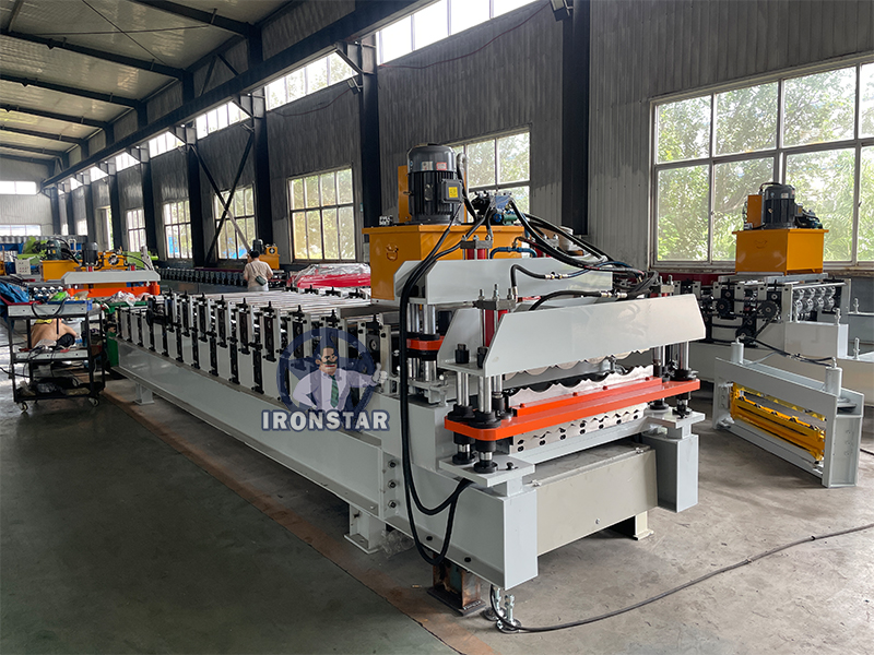 836 corrugated and 828 glazed tile double layer roll forming machine 3