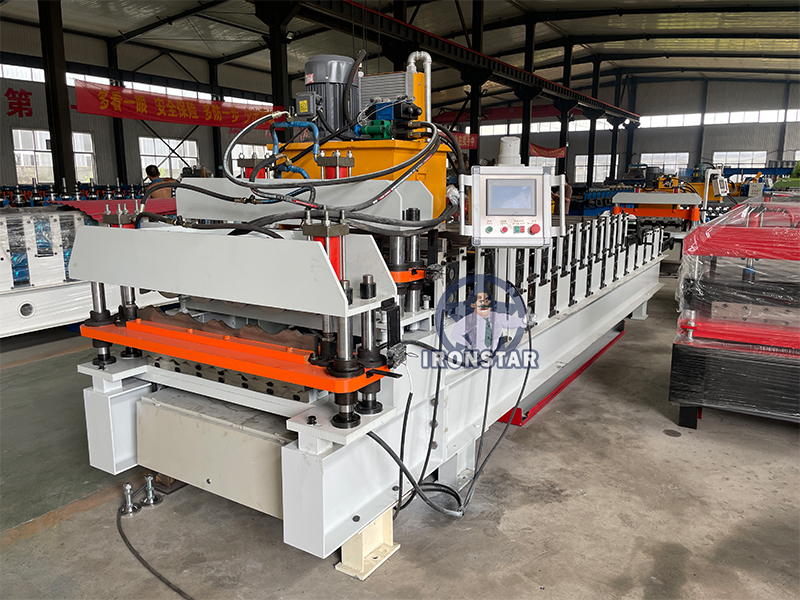 836 corrugated and 828 glazed tile double layer roll forming machine 4