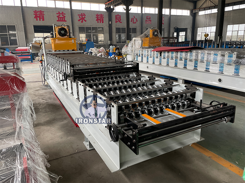 836 corrugated and 828 glazed tile double layer roll forming machine 5