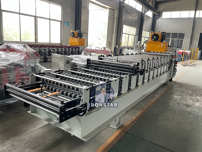 836 corrugated and 828 glazed tile double layer roll forming machine 6