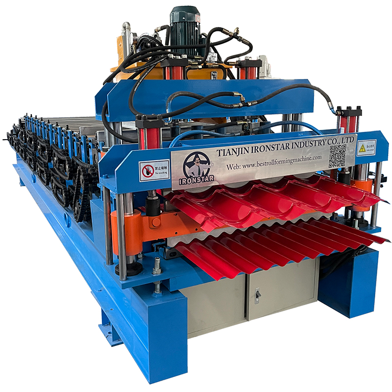 836 corrugated and 828 glazed tile double layer roll forming machine1 1