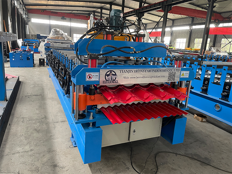 836 corrugated and 828 glazed tile double layer roll forming machine1 3