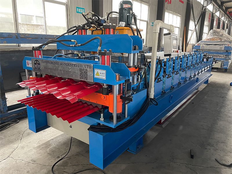 836 corrugated and 828 glazed tile double layer roll forming machine1 4