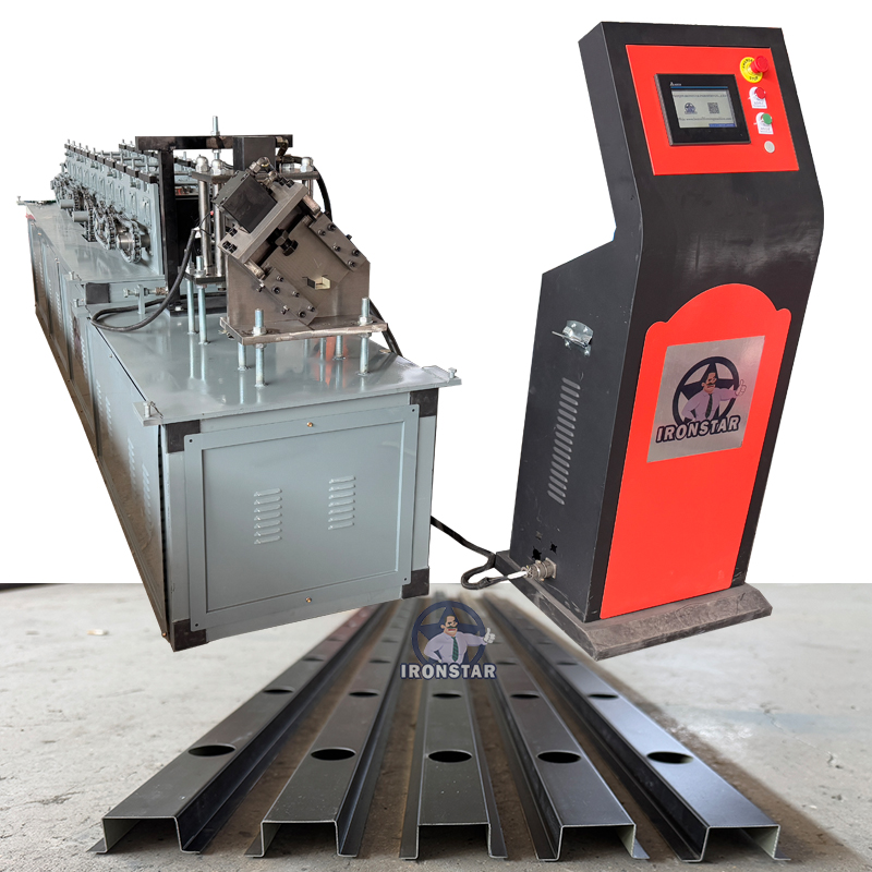 Punching holes omega and U profile 2 in 1 roll forming machine in US 1