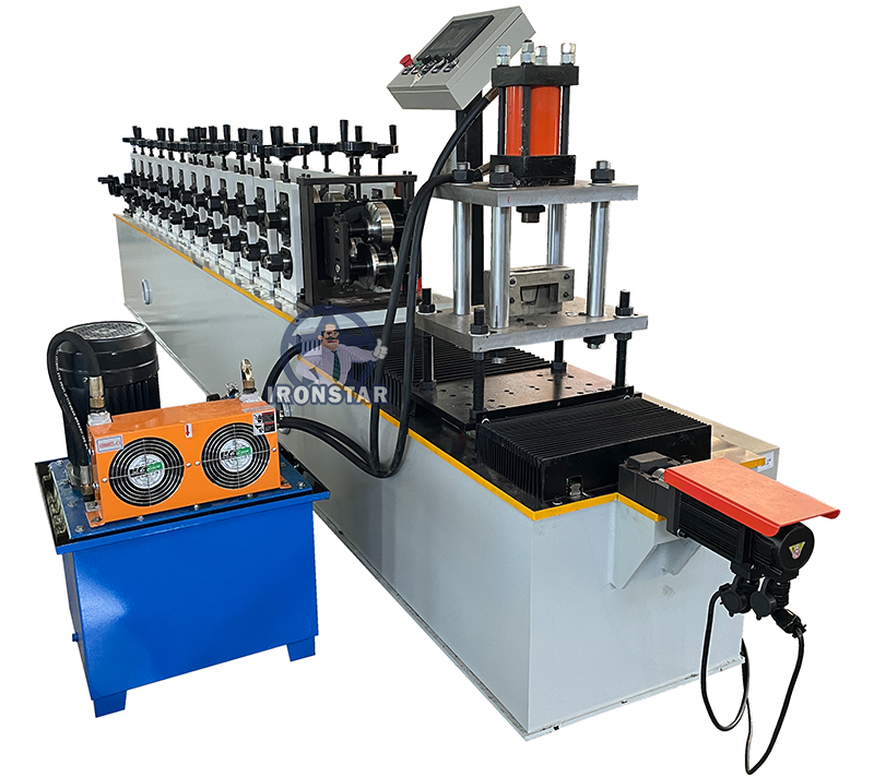 Galvanized omega profile hat channel roll forming machine 1