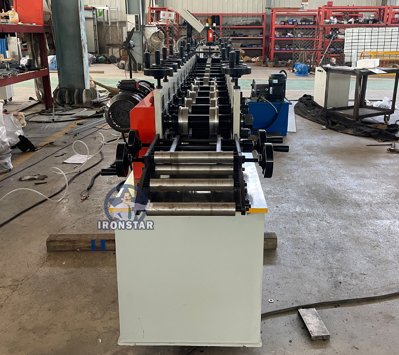 Galvanized omega profile hat channel roll forming machine 6
