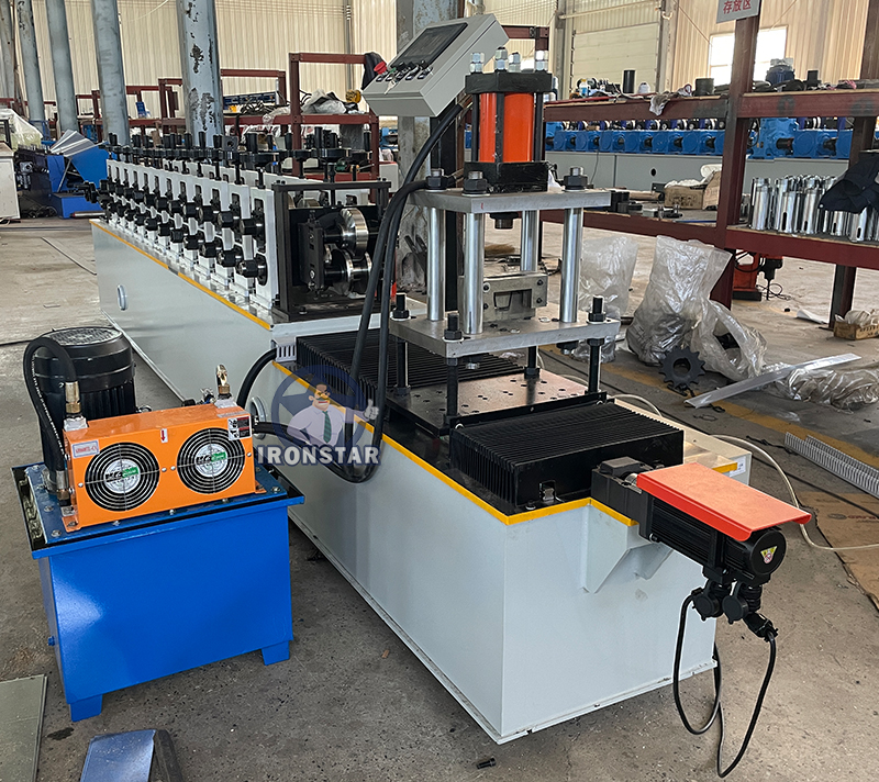 Galvanized omega profile hat channel roll forming machine 3