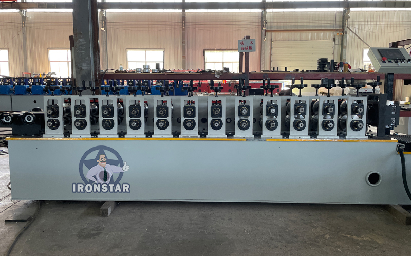 Galvanized omega profile hat channel roll forming machine 9
