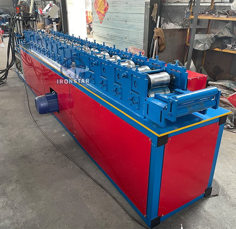 IRONSTAR 86mm perforated rolling shutter door roll forming machine in Mexico 6