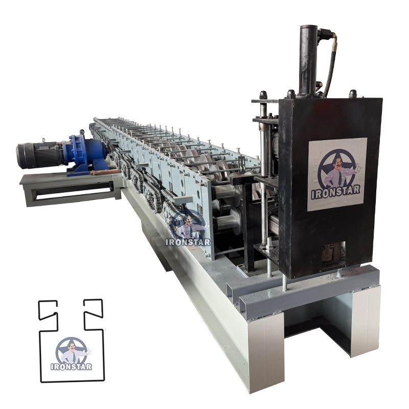 Roller shutter door guide rail roll forming machine in new zealand 1