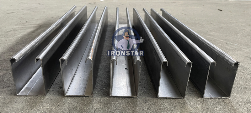 IRONSTAR Roller shutter door guide rail track roll forming machine for America 9