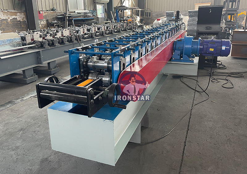 IRONSTAR Roller shutter door guide rail track roll forming machine for America 6