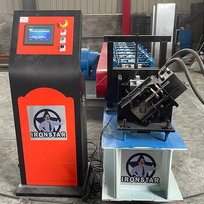IRONSTAR  u shape guaid rail roll forming machine in Russia 3