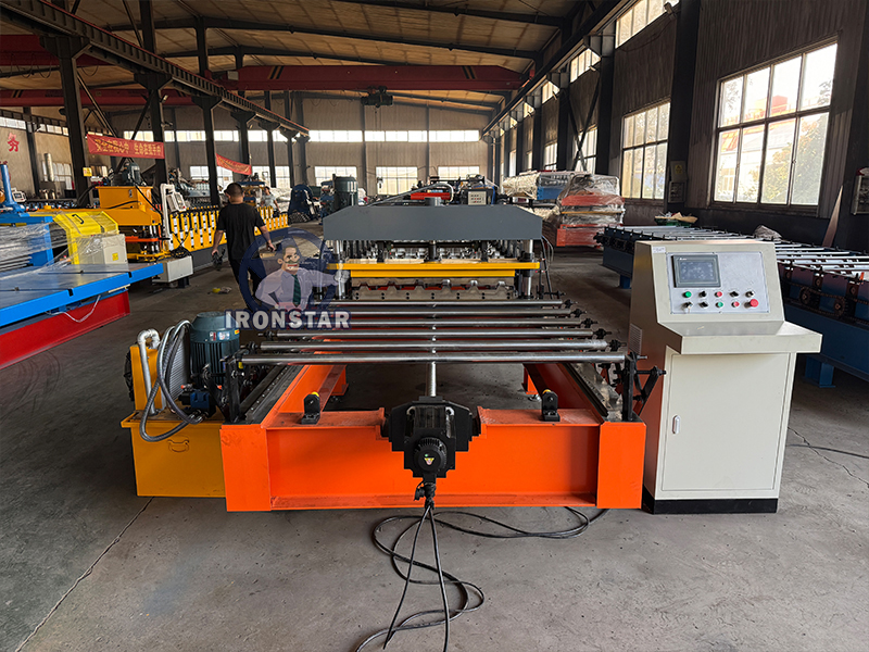 6 rib tracking cutting trapezoidal roofing sheet roll forming machine 4