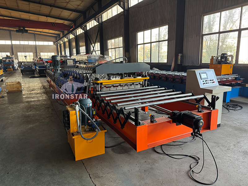 6 rib tracking cutting trapezoidal roofing sheet roll forming machine 5