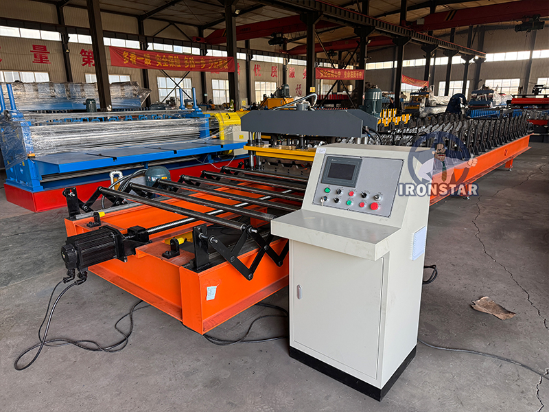 6 rib tracking cutting trapezoidal roofing sheet roll forming machine 6