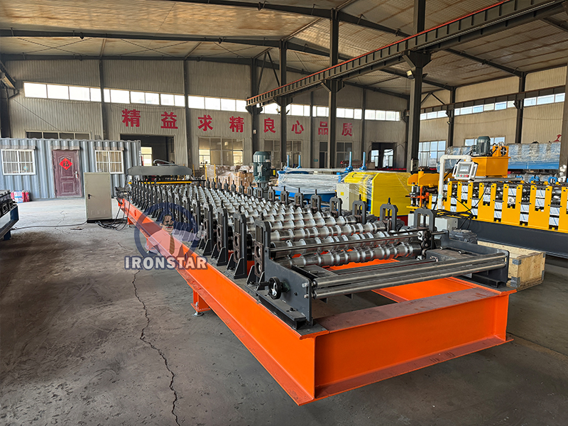 6 rib tracking cutting trapezoidal roofing sheet roll forming machine 7