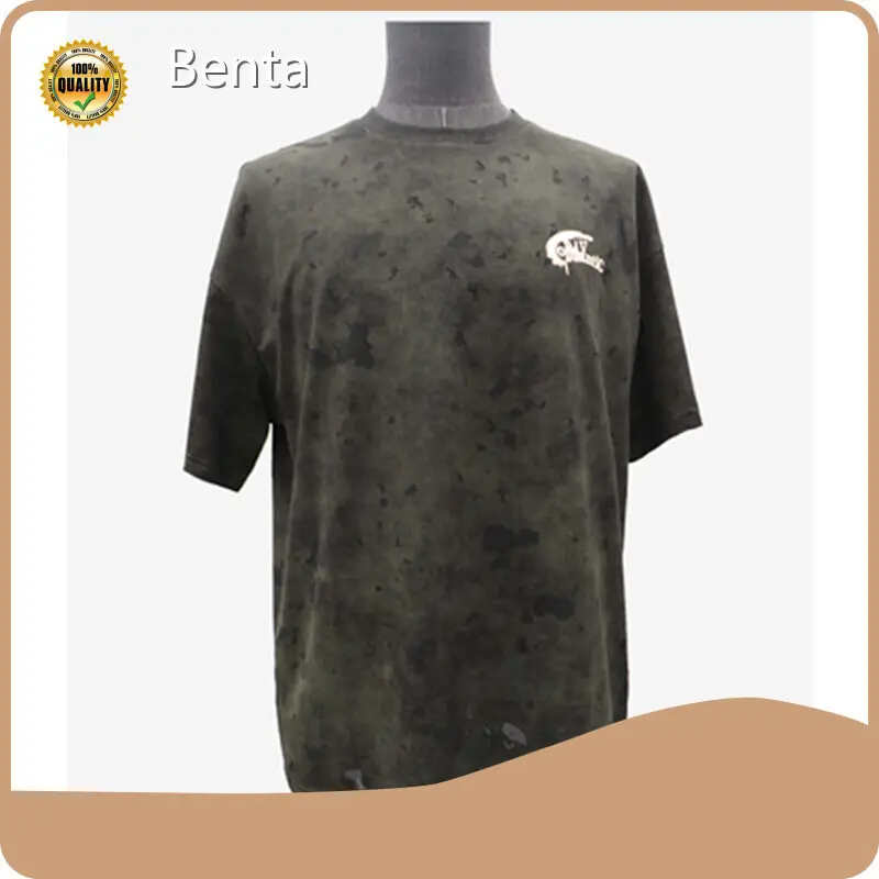 Benta T Shirt Supplier X-ray Burning Technique with Washed Type T Shirt SupplierManufacturers 1