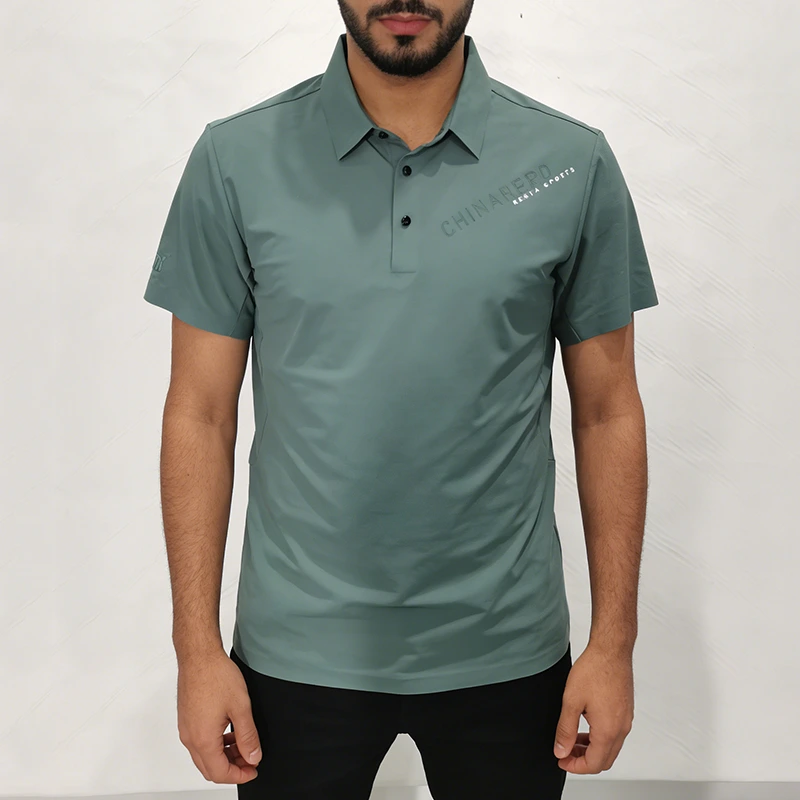 Men's Polo T-Shirts Short Sleeve Cotton Casual Shirts for Work and Daily Wear 1