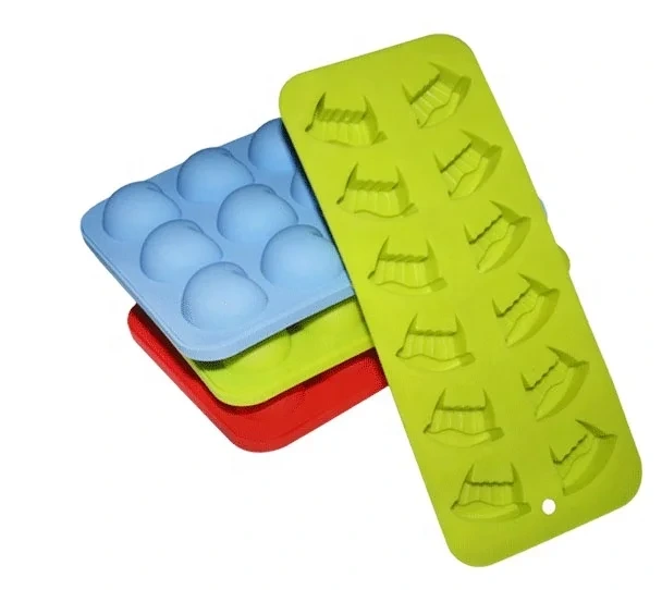 Cấp thực phẩm Bánh sô cô la đầy màu sắc Nến silicon Khuôn silicon tùy chỉnh 1