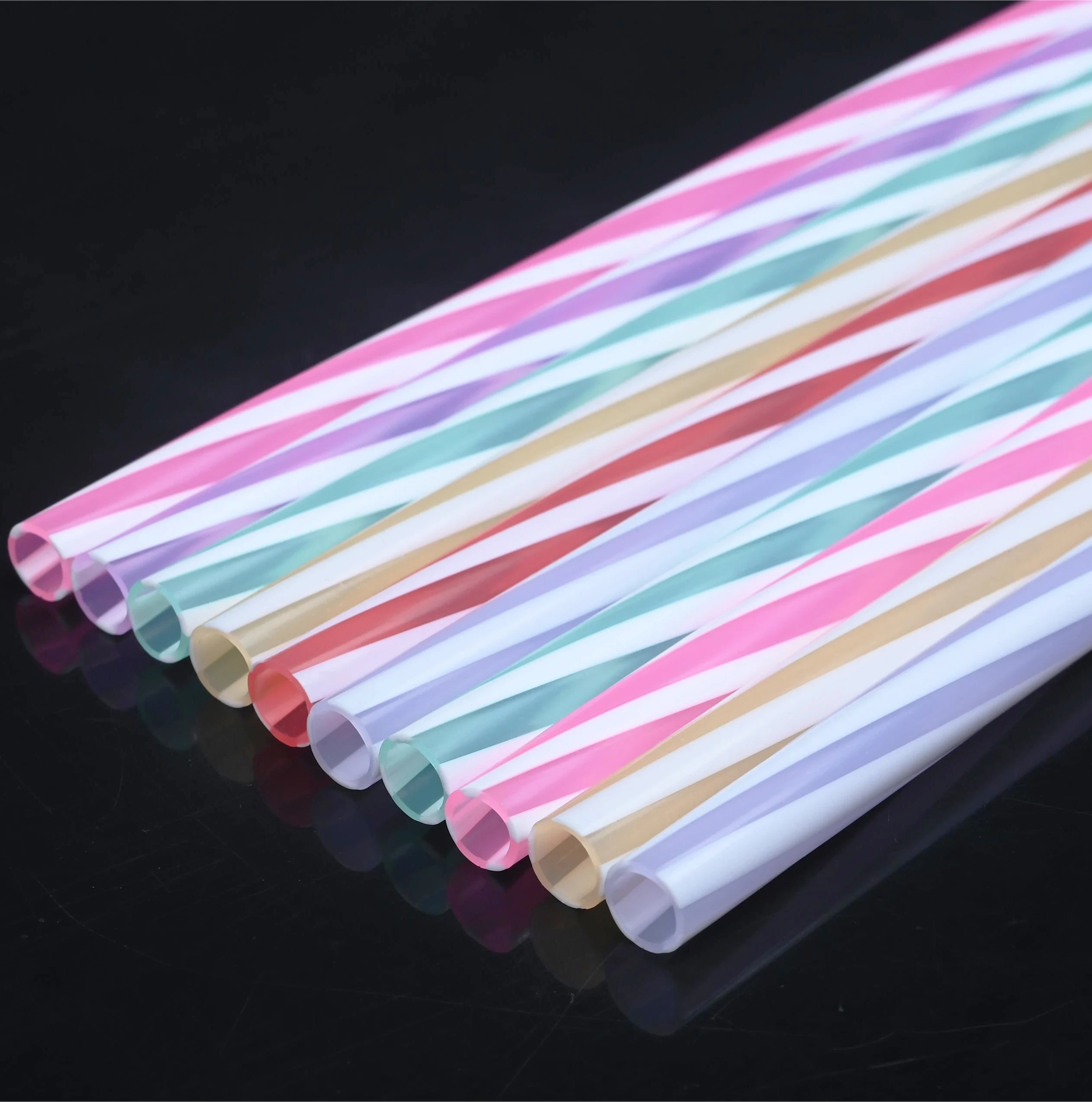 Custom Size Two-color Bpa Free Food Grade Colourful Reusable Bottles Drinking Juice Coffee Silicone Straws 1