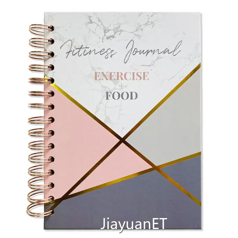 A5 Custom Fitness Journal Coil Spiral Notebook-1 1