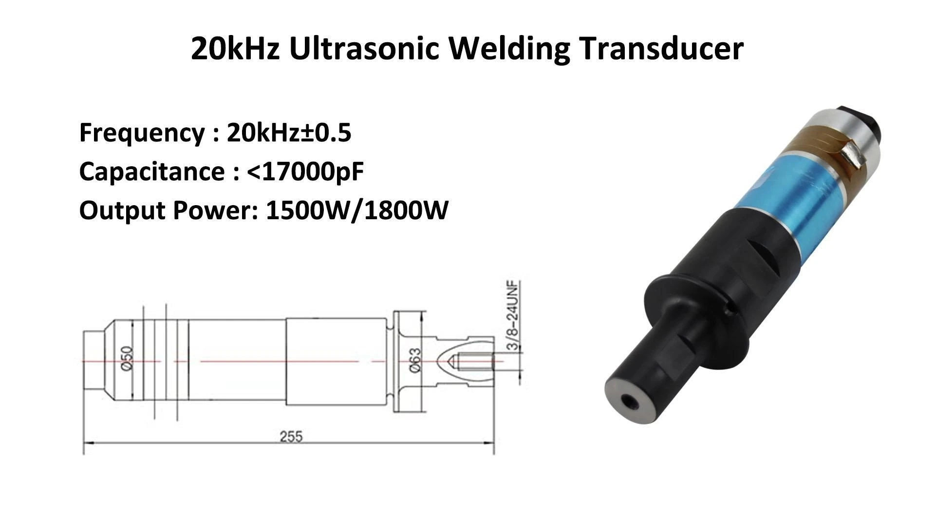 Transductor piezoelèctric ultrasònic 20KHz 1