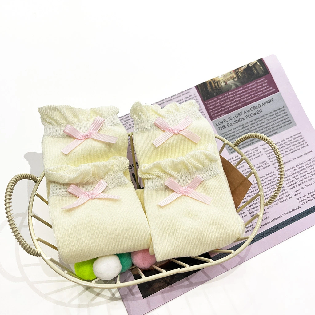 Custom Children Knitting Socks Bow Socks Comfortable and Suitable for Summer Spring HYC-070 1