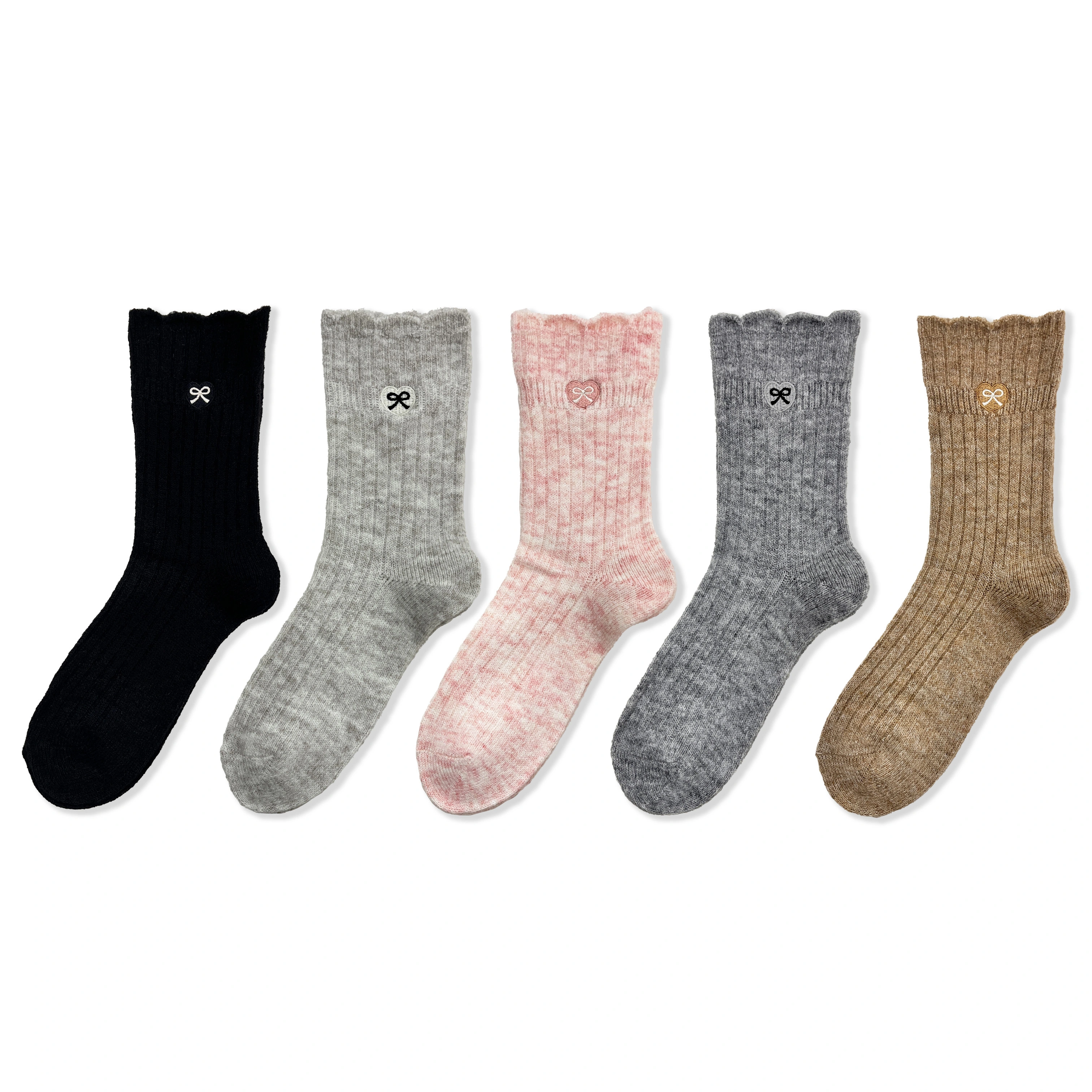 Calcetines de punto para mujer, cálidos, a la moda, suaves y cómodos HY-W-093 1