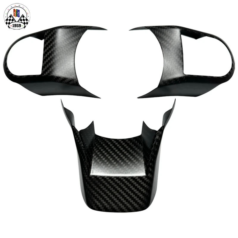 Matériau en Fiber de carbone, tissage sergé 3K véritable, accessoires de garniture de volant pour Mini Cooper F56 F57 F55 F54 F60 1