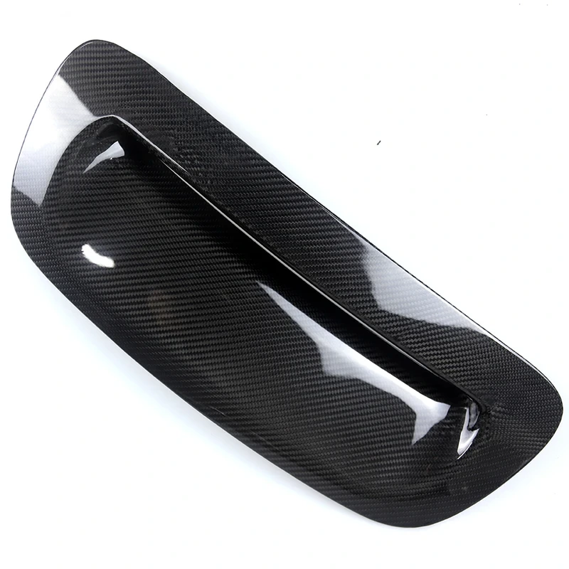 Materiale in fibra di carbonio a secco 3K Tessuto in saia forgiato modello Stick On Bonnet Scoop Trim Cover per Mini Cooper R56 R55 R57 R58 S JCW 1