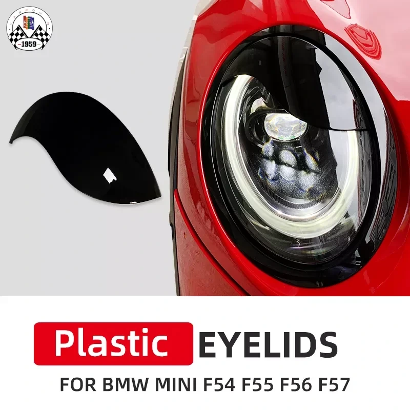 Paupière en plastique ABS brillant et noir mat de haute qualité, pour Mini Cooper F54 F55 F56 F57 2 pièce/ensemble 1