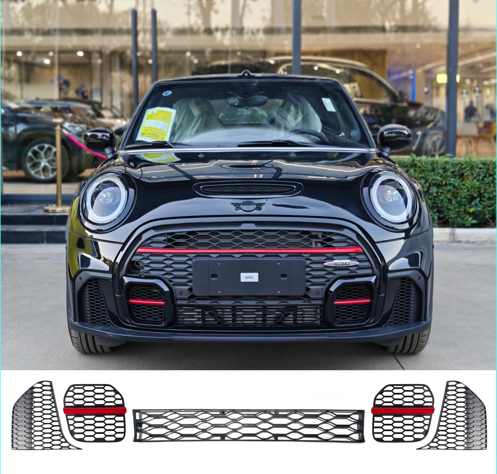 Grilles inférieures de pare-chocs avant en plastique ABS LCI2, modèle Cooper/Cooper S/JCW pour voiture Mini Cooper F56 F55 F57 2023 1