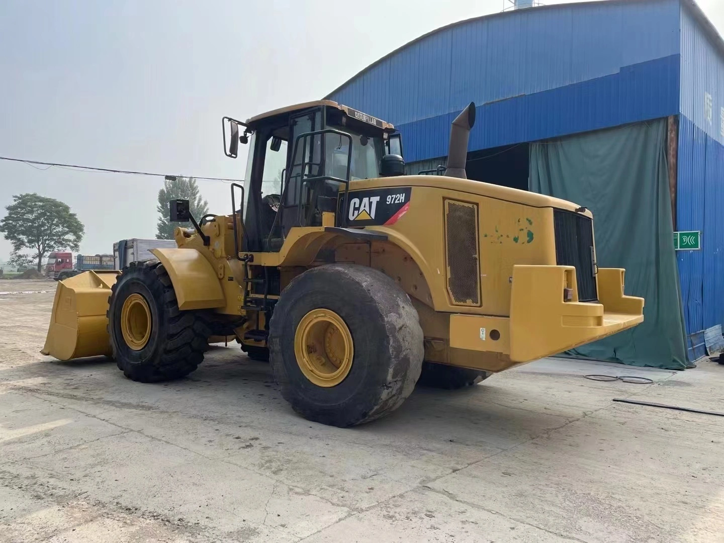 2014 CAT 972H Chargeuse sur pneus Japon original 4*4 nouveaux pneus godet grand volume dans la construction de terrassement 1