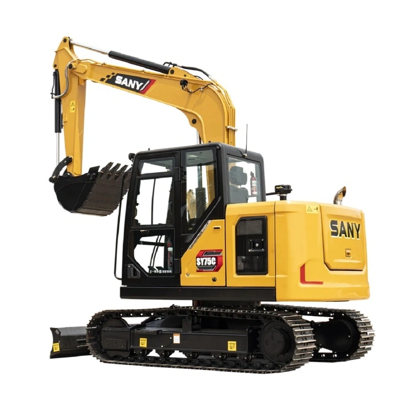 Escavatore cingolato usato SANY SY75C PRO 2022 SY95C PRO SY135C Macchina escavatrice idraulica di alta qualità 1
